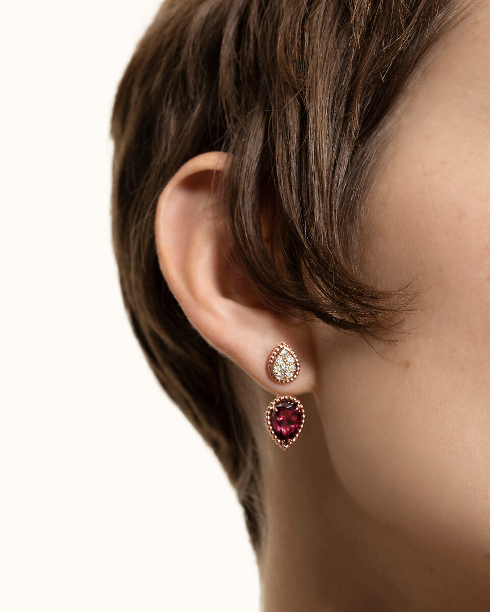 Puce d'oreille serpent bohème, motifs s et xs