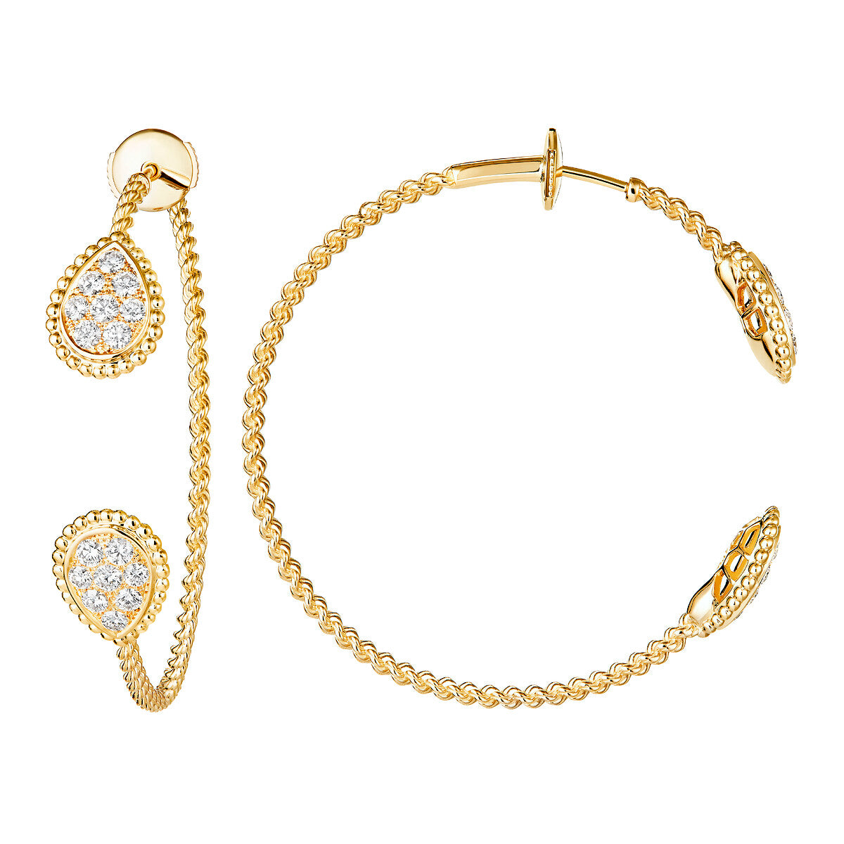 Créoles serpent bohème, motifs s