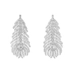 Pendants d'oreilles plume de paon, moyen modèle