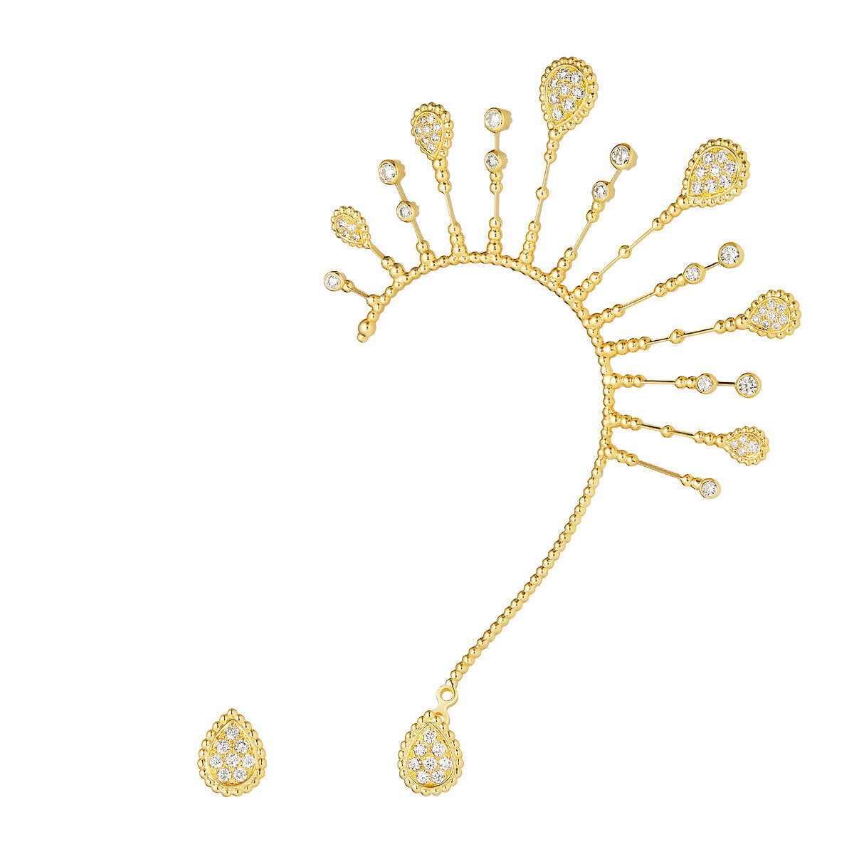 Puce d'oreille asymétrique serpent bohème solarité