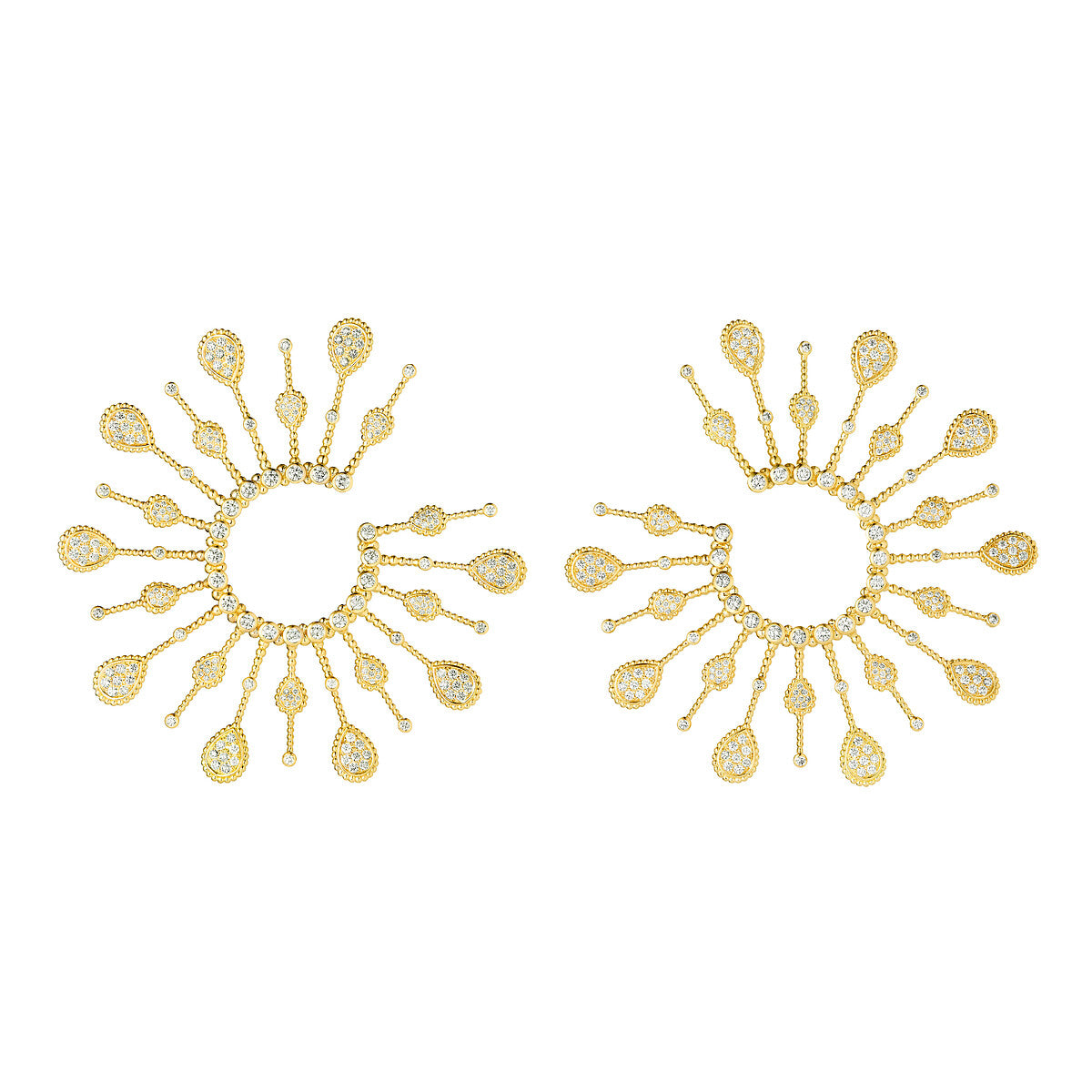 Créoles serpent bohème solarité, multi-motifs