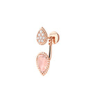 Puce d'oreille unitaire serpent bohème, motifs s et xs