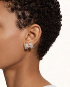 Boucles d'oreilles petit modèle plume de paon