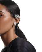 Bijou d'oreille asymétrique plume de paon
