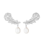 Boucles d'oreilles plume de paon