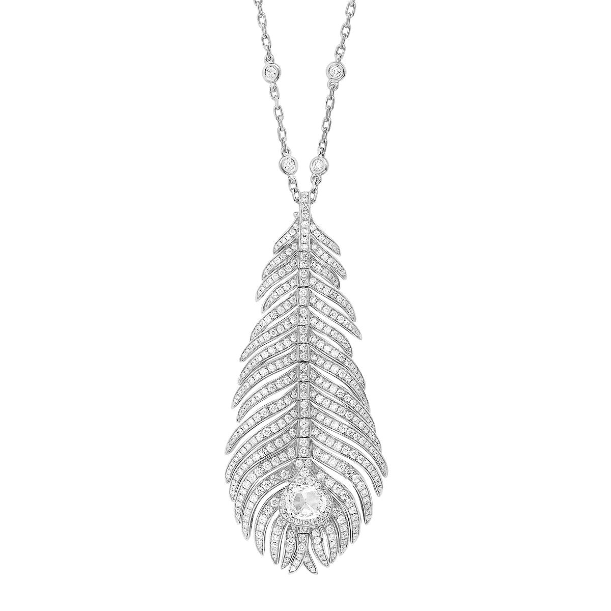 Collier plume de paon