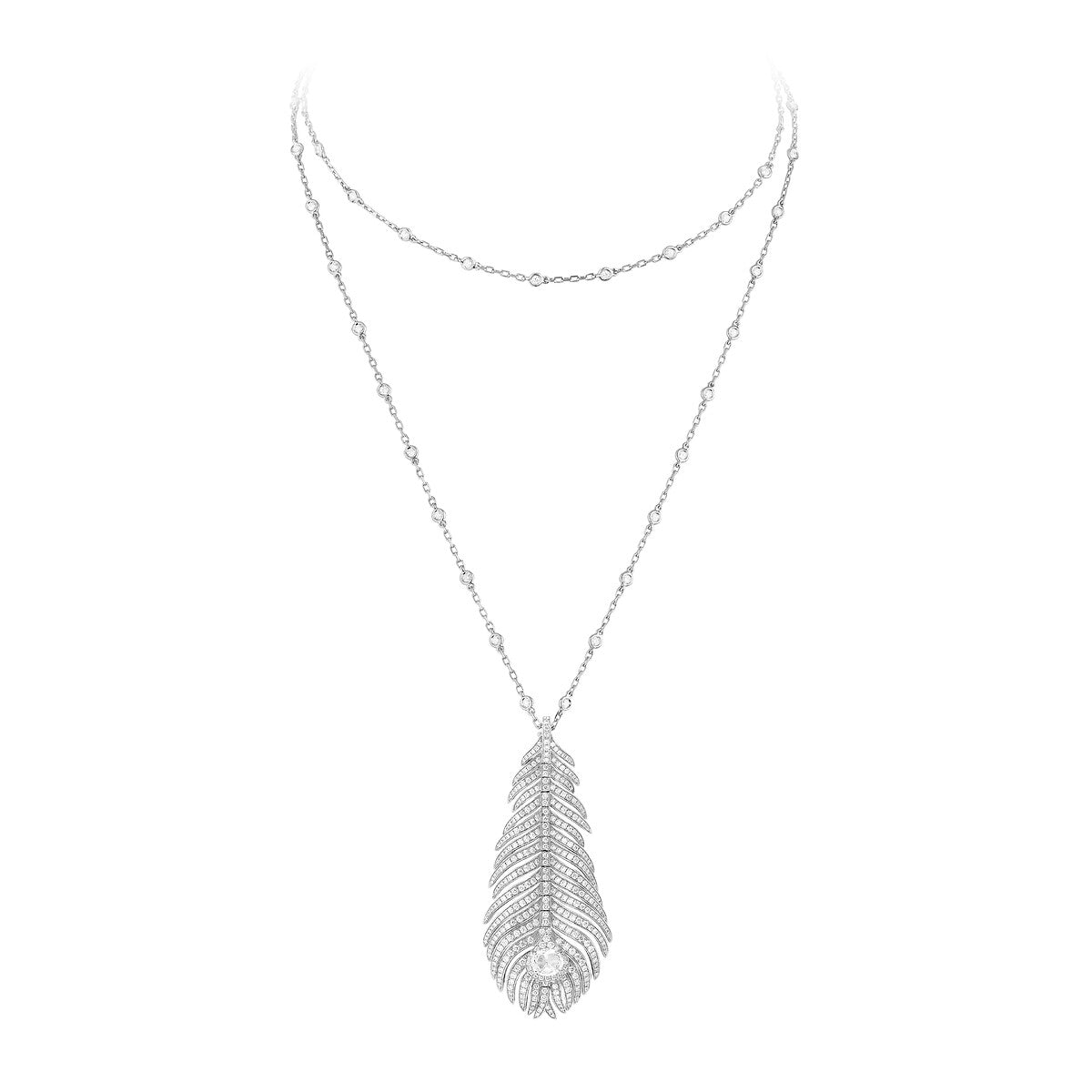 Collier plume de paon