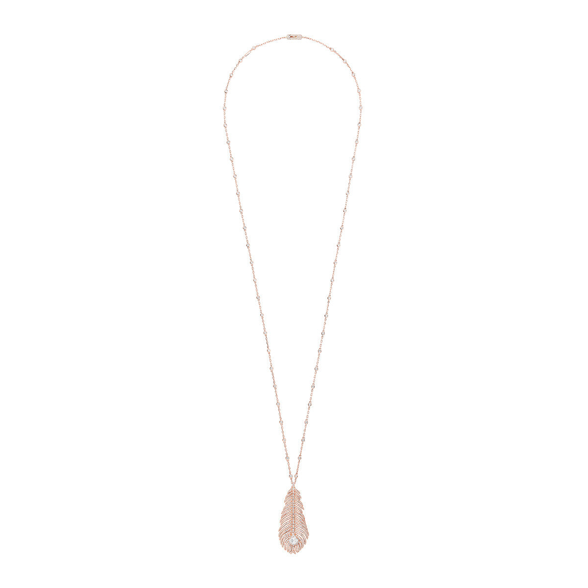 Pendentif plume de paon