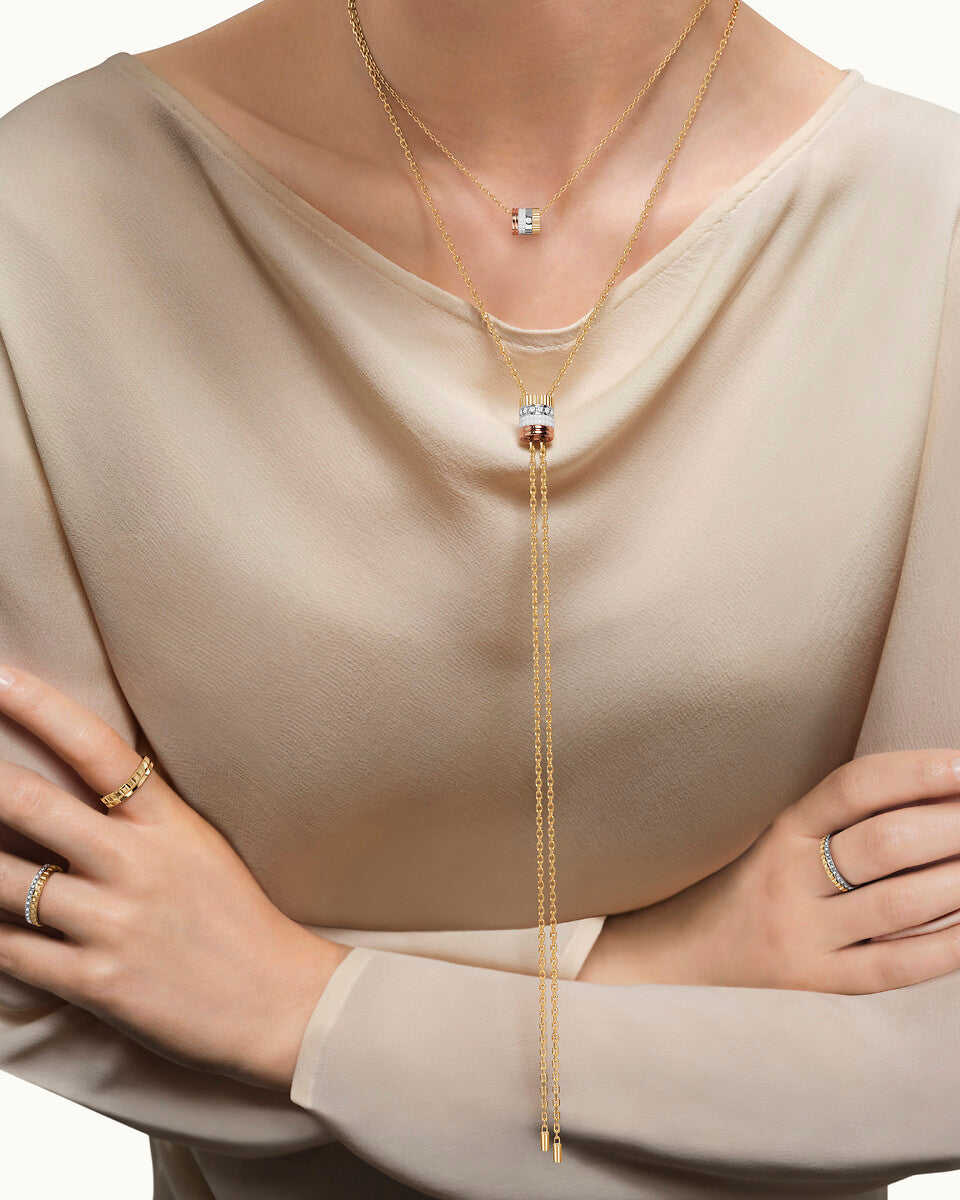 Pendentif mini bague quatre white edition