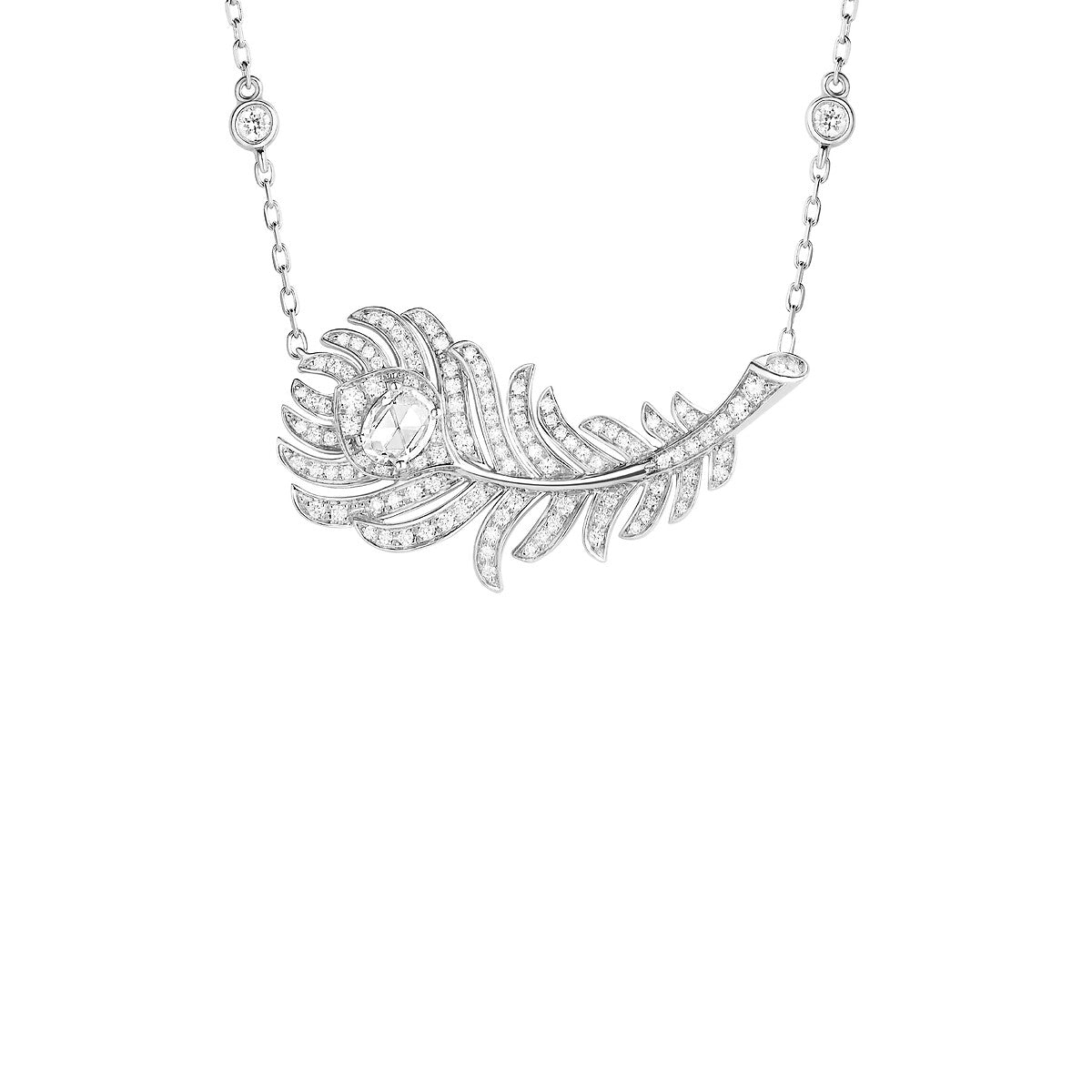 Pendentif plume de paon