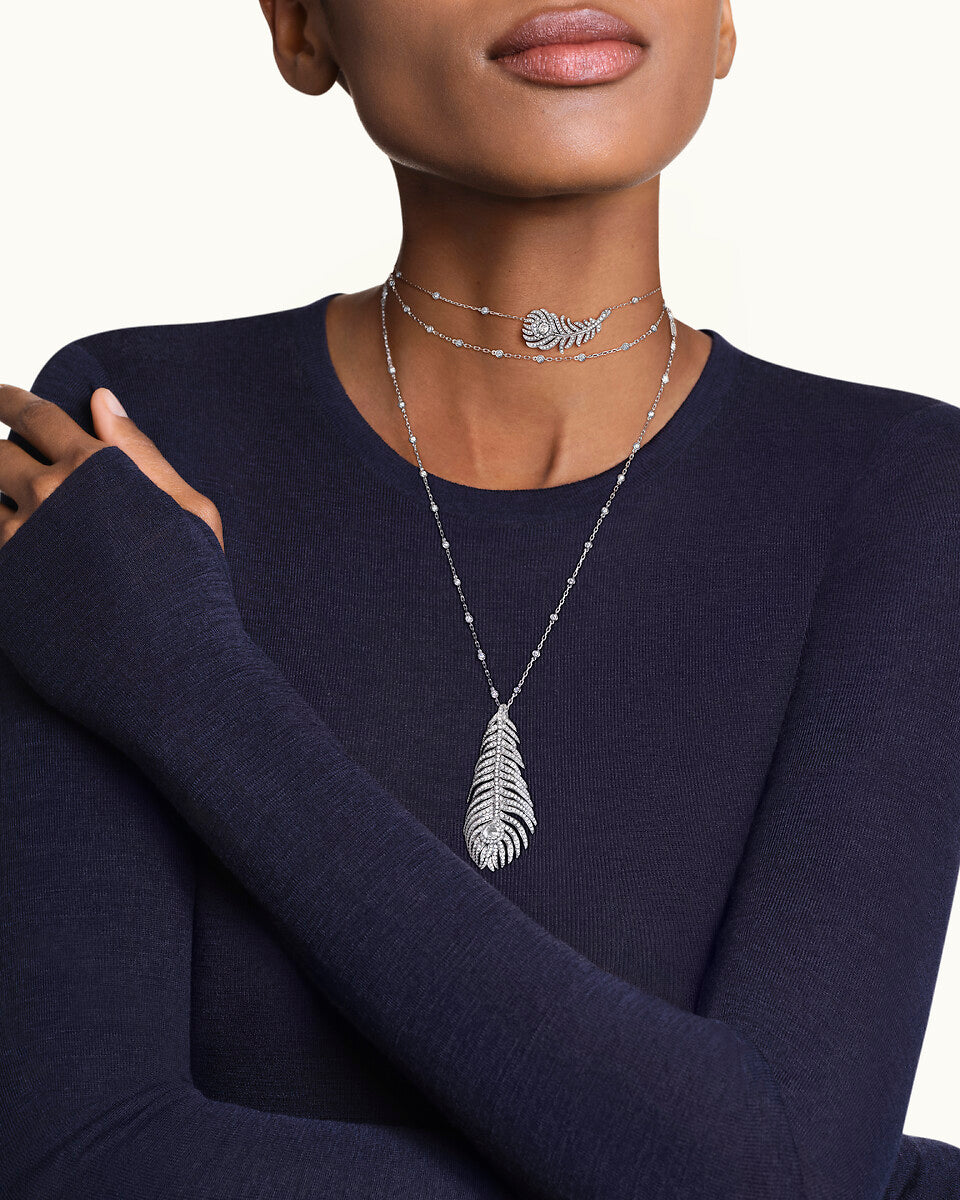 Pendentif plume de paon