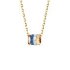 Pendentif mini bague quatre blue edition