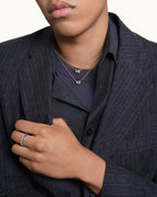 Pendentif mini bague quatre blue edition