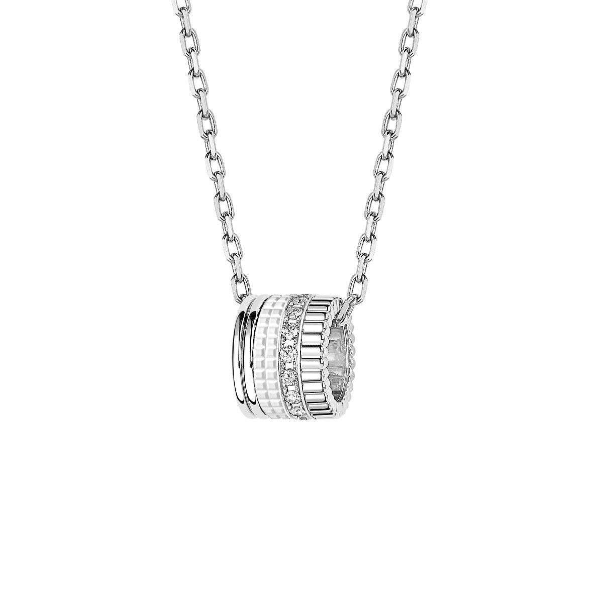 Pendentif quatre double white edition, grand modèle