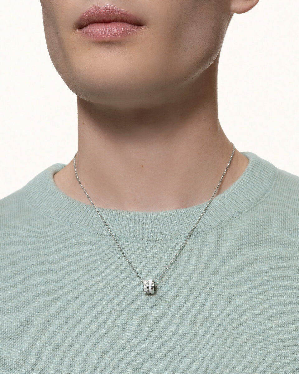 Pendentif quatre double white edition, grand modèle