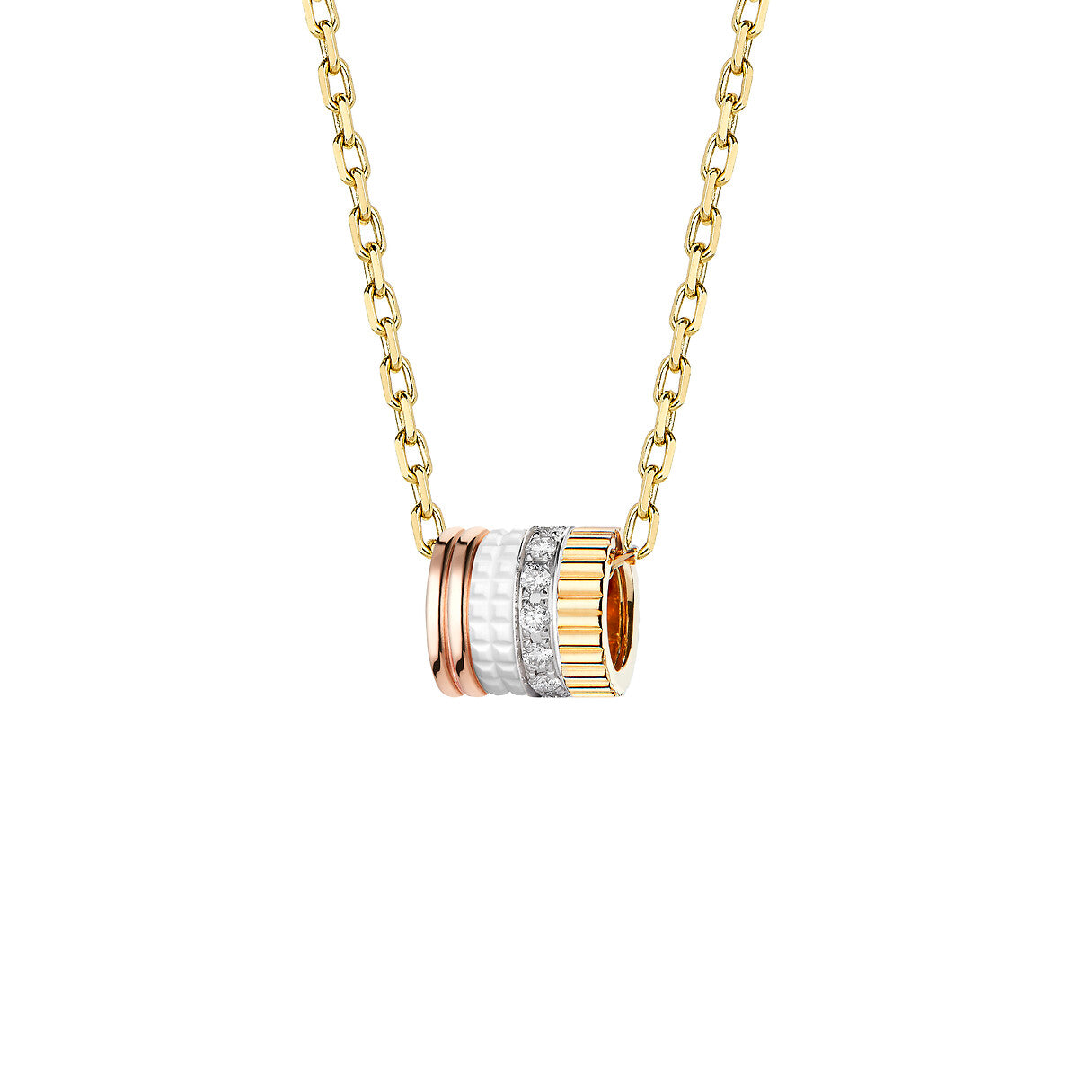 Pendentif quatre white edition, motif s