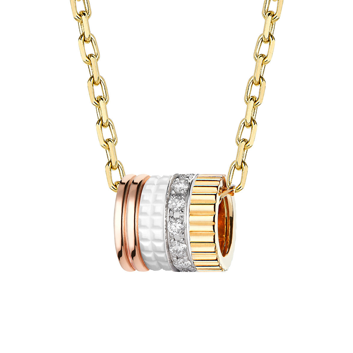 Pendentif quatre white edition, motif s