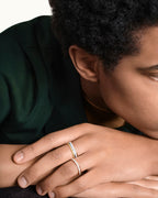 Bague quatre white edition small