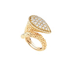 Bague serpent bohème motif l