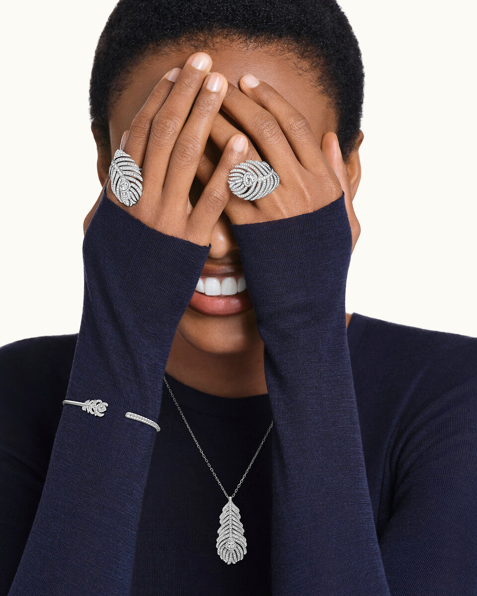 Bague plume de paon, grand modèle