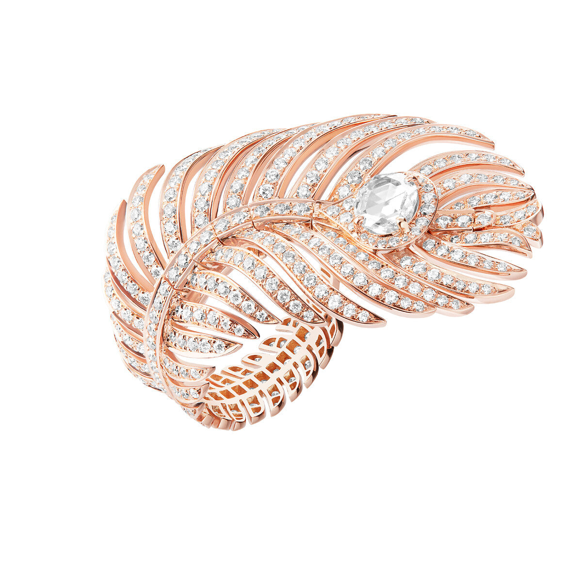 Bague plume de paon, grand modèle