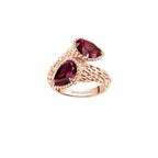 Bague toi et moi serpent bohème, motifs s