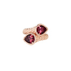 Bague toi et moi serpent bohème, motifs s