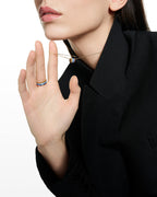 Bague quatre blue edition small
