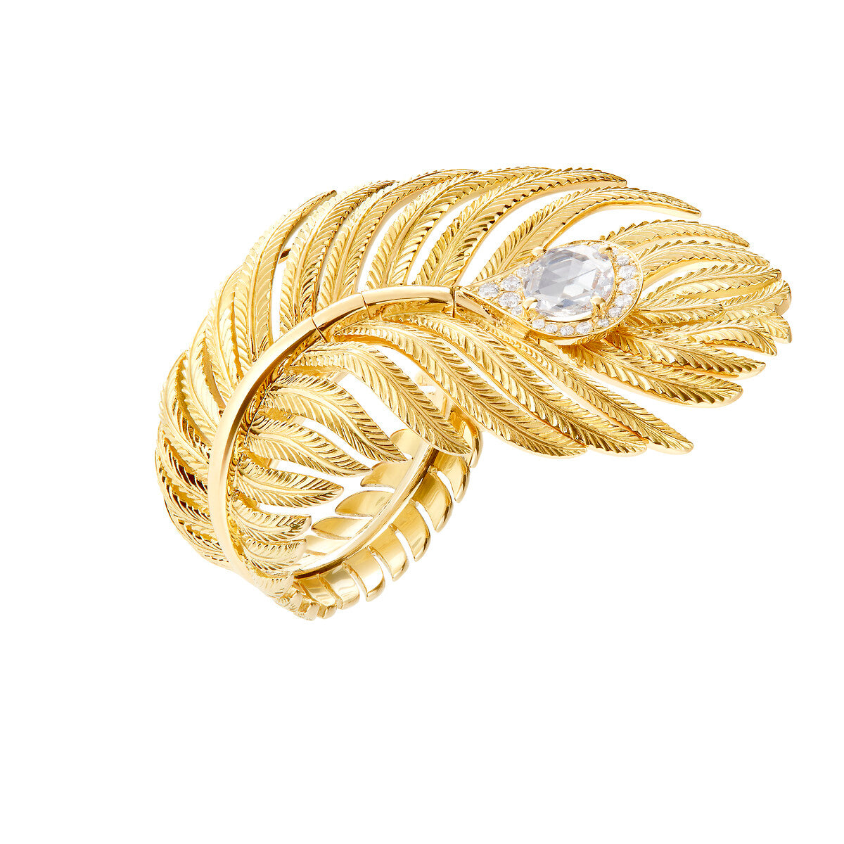 Bague plume de paon, grand modèle