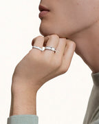 Bague quatre double white edition small