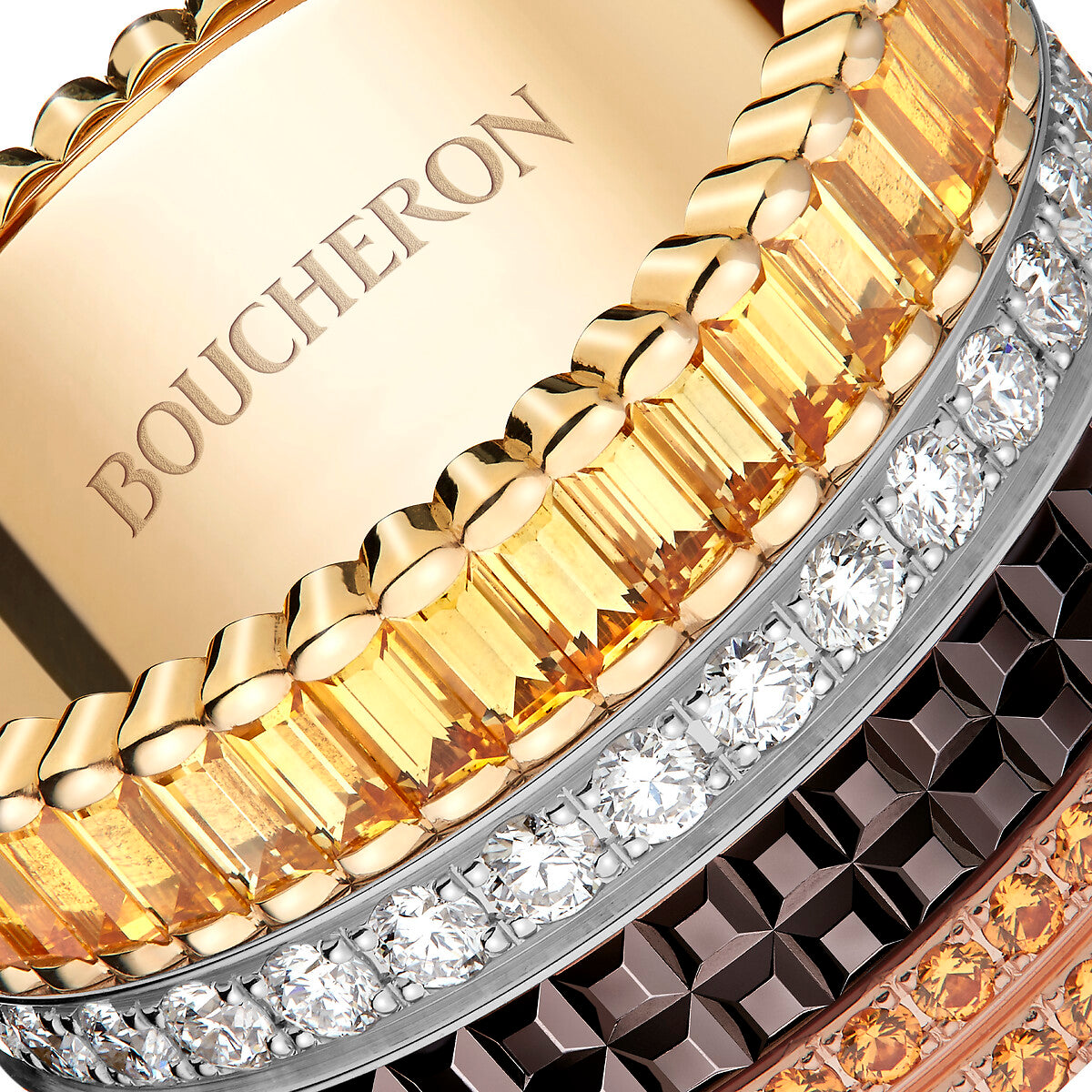 Bague quatre classique large