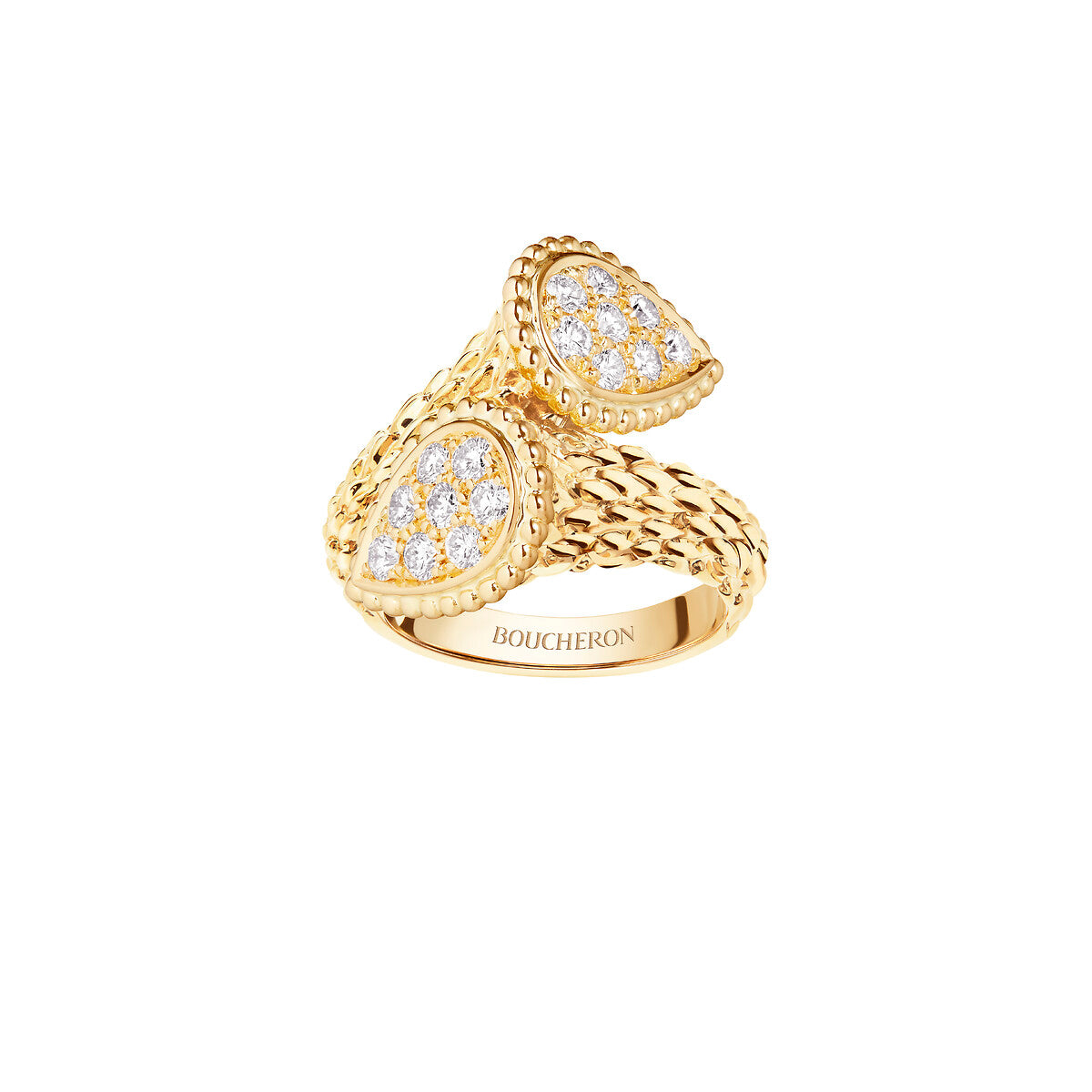 Bague toi et moi serpent bohème motif s