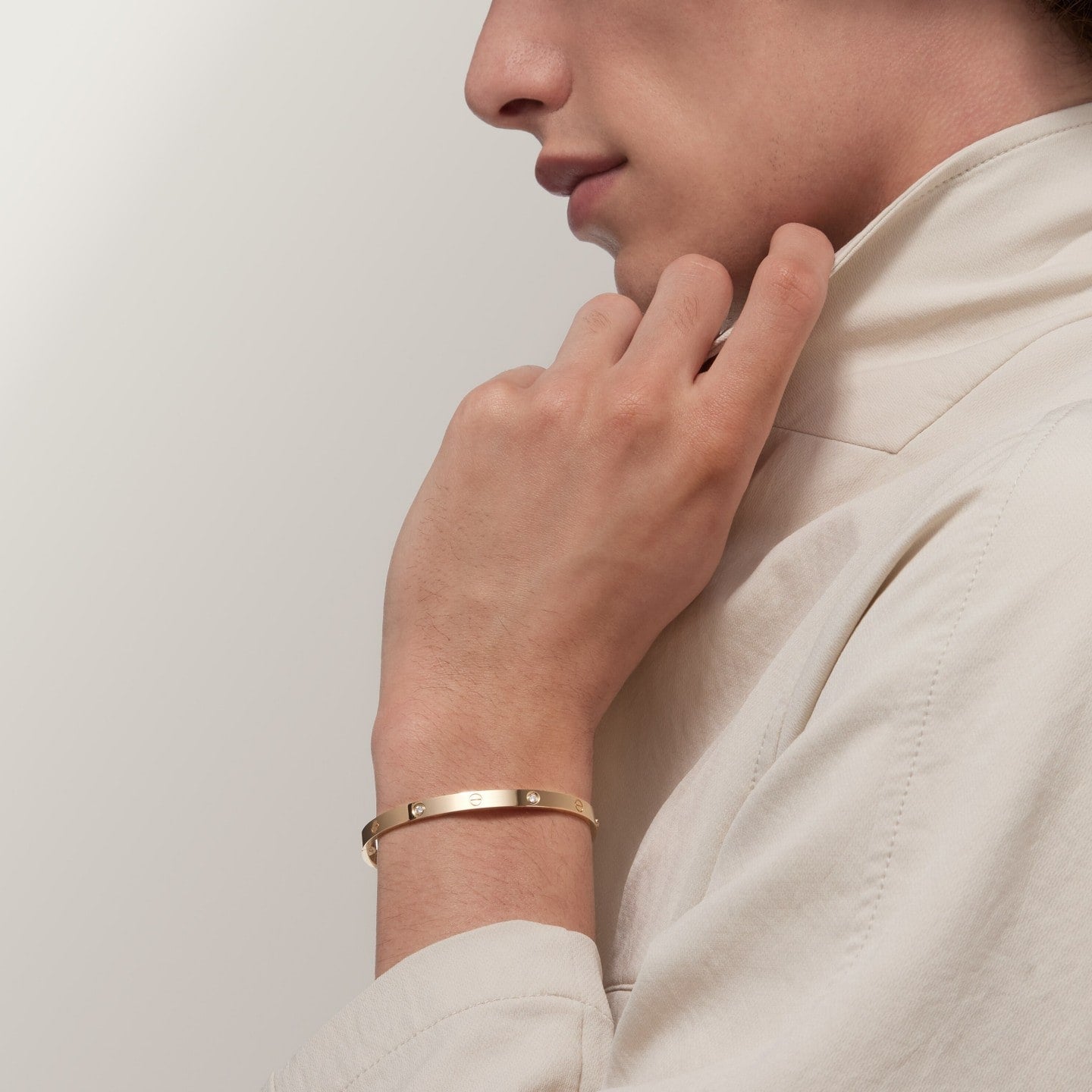 Bracelet LOVE, moyen modèle, 4 diamants