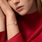 Bracelet LOVE, sur chaîne, semi-pavé