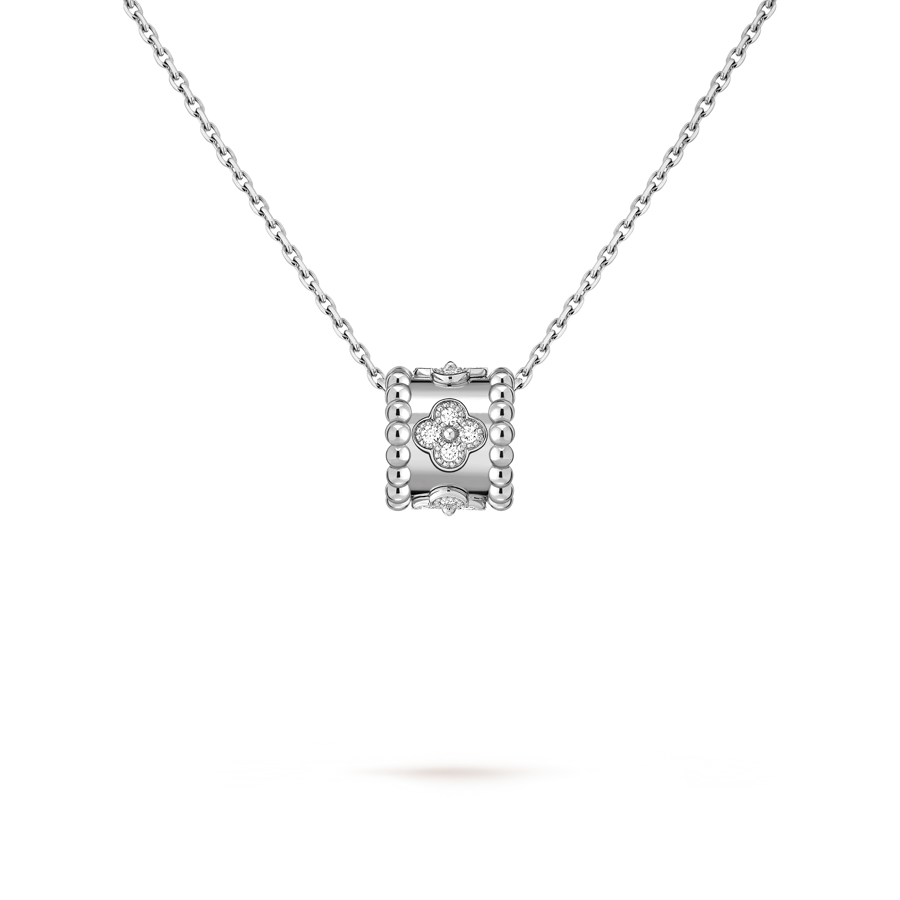 Pendentif Perlée trèfles