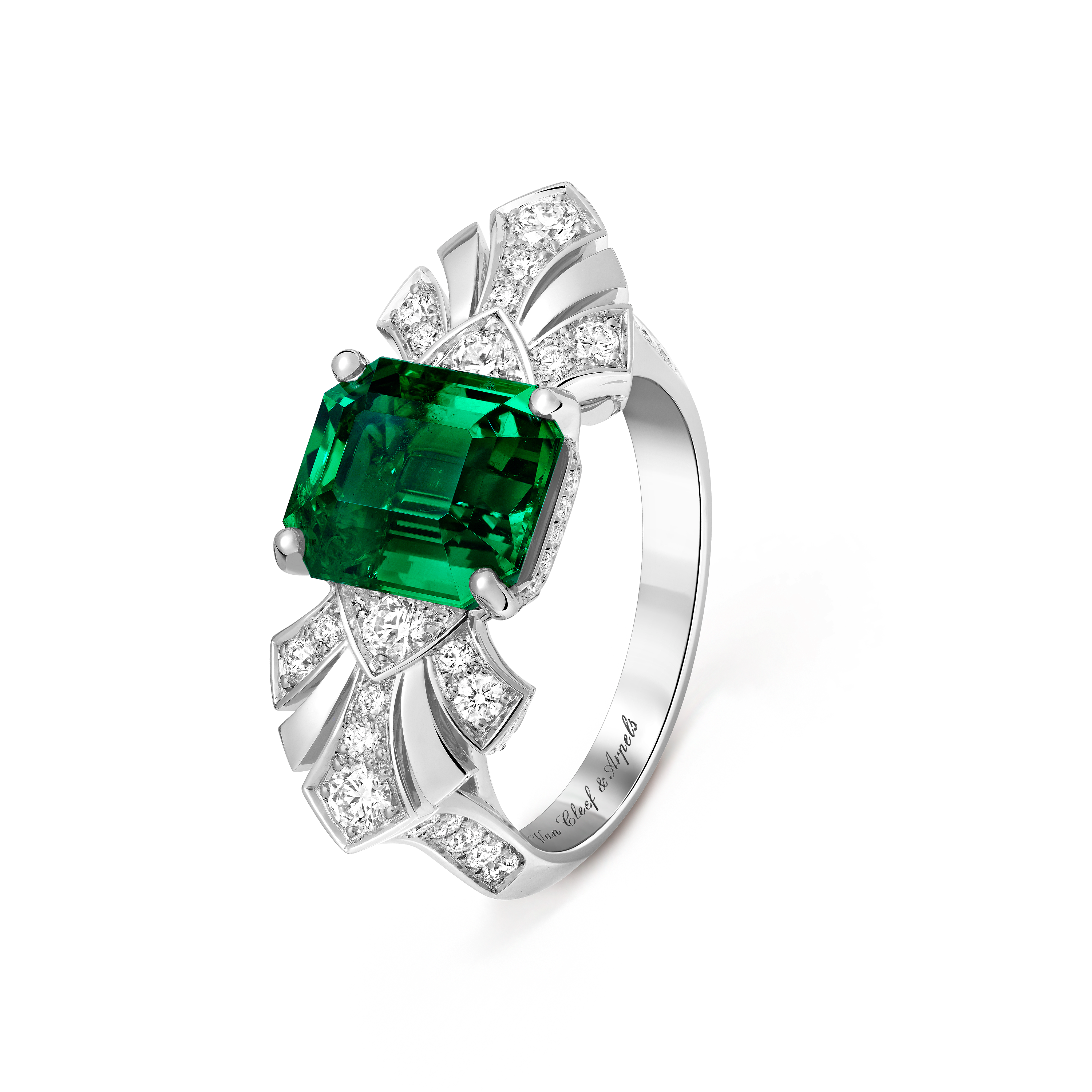 Solitaire Eventails Emeraude 2,92 cts