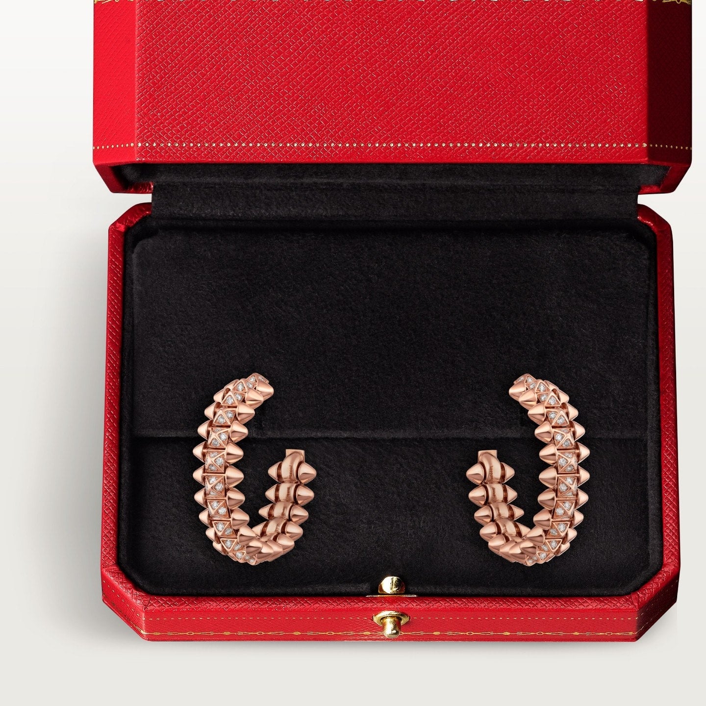 Créoles Clash de Cartier, petit modèle, pavées