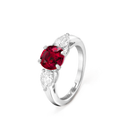Solitaire Motifs Pétales Rubis 2,03 cts