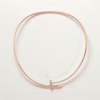 Collier torque Juste un Clou, petit modèle, diamants serti inversé