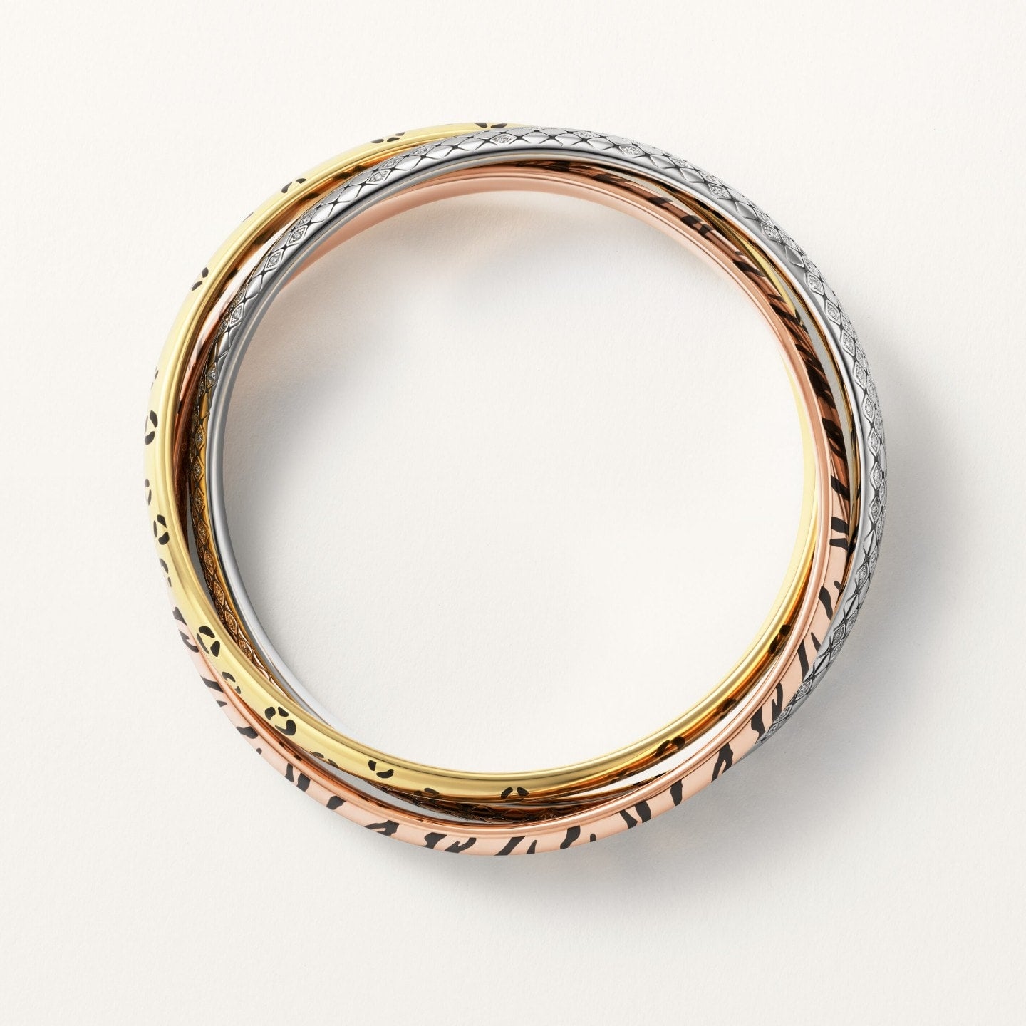Bracelet Trinity, laque, diamants