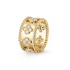 Bague Perlée trèfles, petit modèle