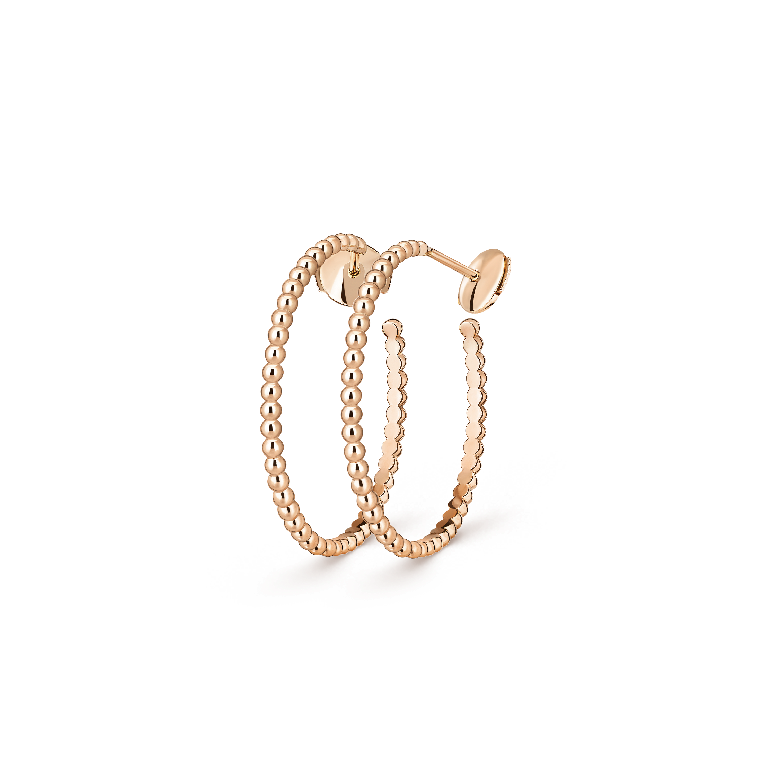 Créoles Perlée perles d’or, petit modèle