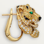 Boucles d'oreilles Faune et Flore de Cartier, diamants jaunes, oranges et bruns, pavées