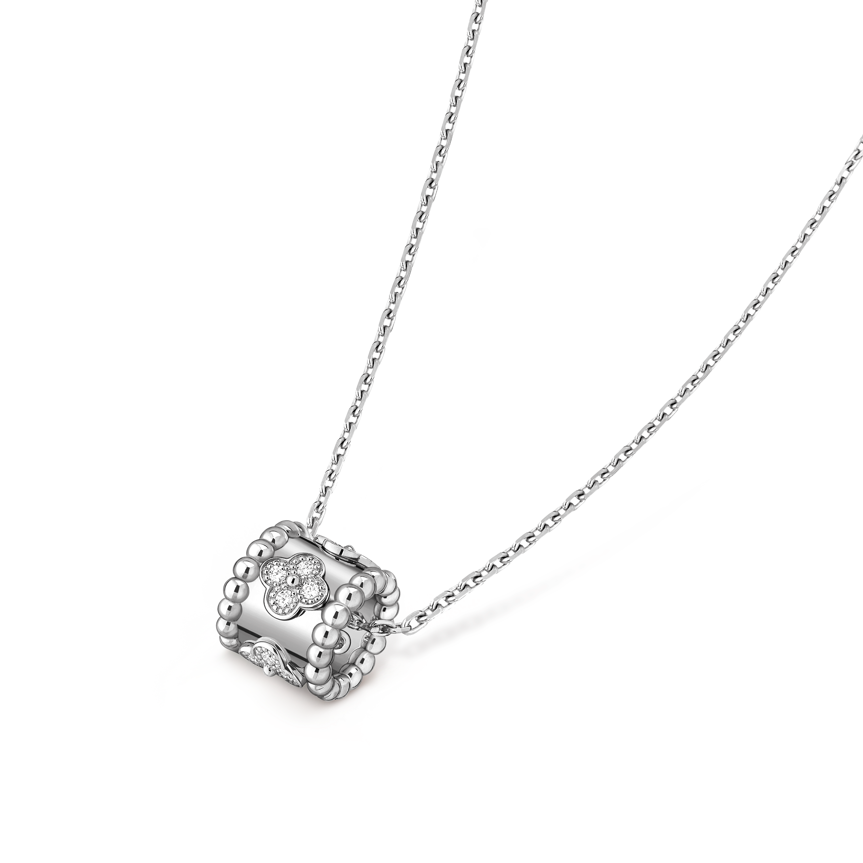 Pendentif Perlée trèfles