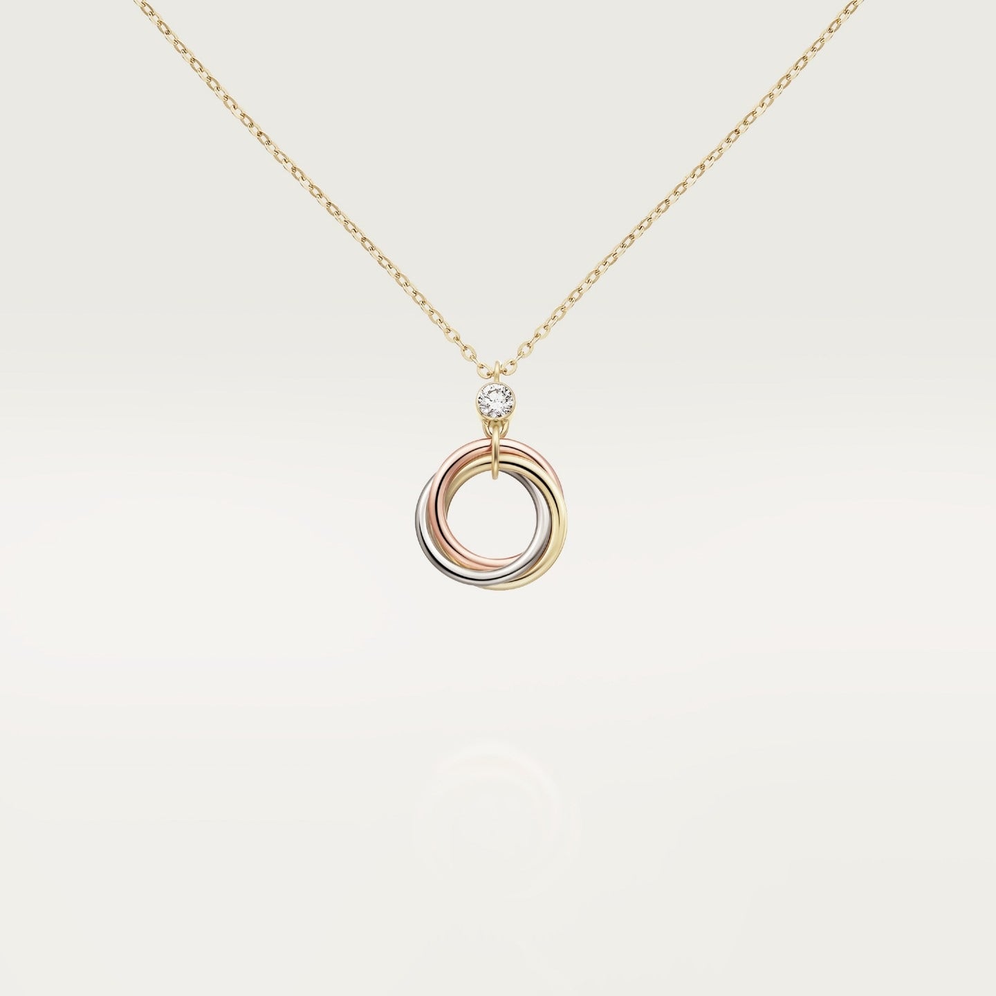 Pendentif Trinity, diamant taille brillant