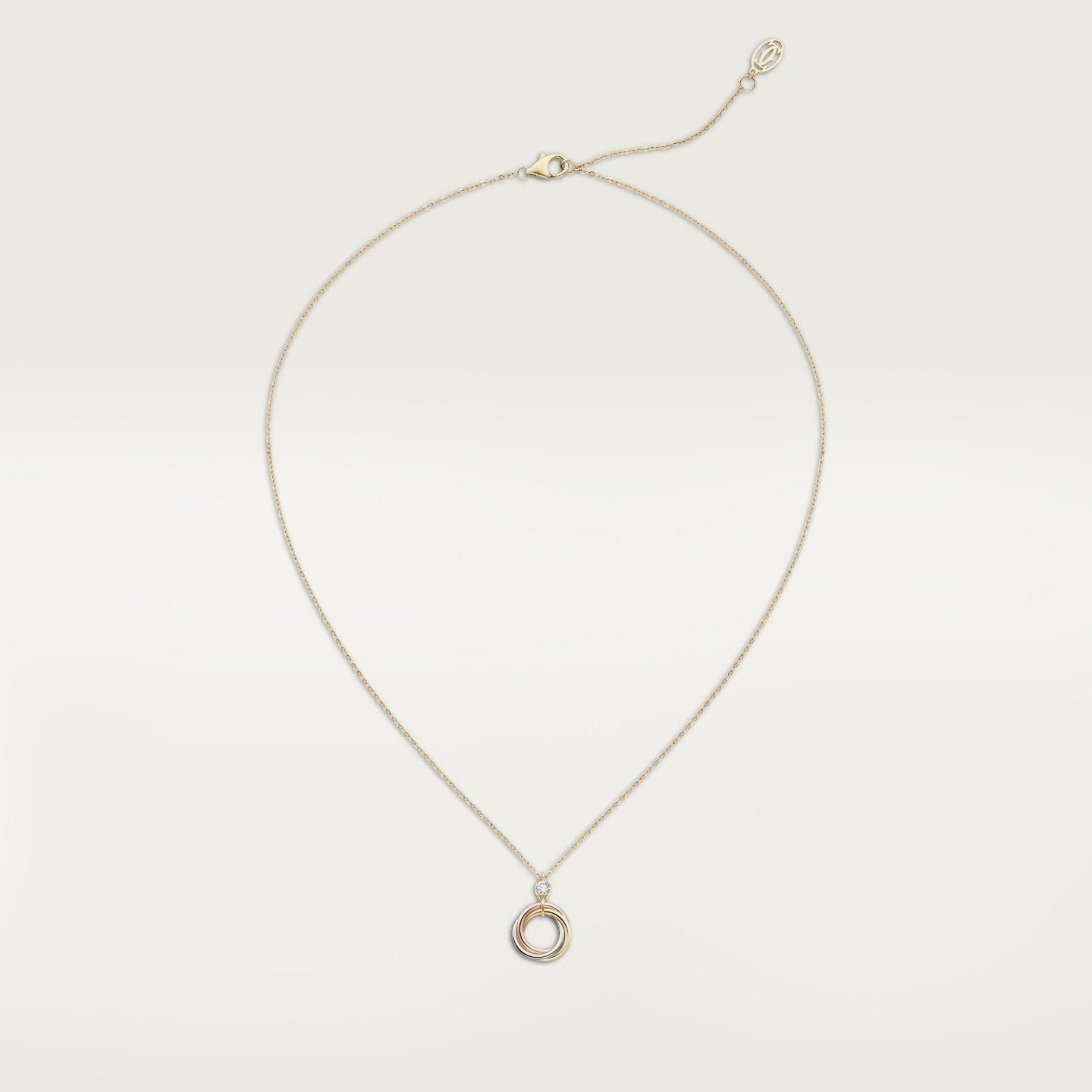 Pendentif Trinity, diamant taille brillant
