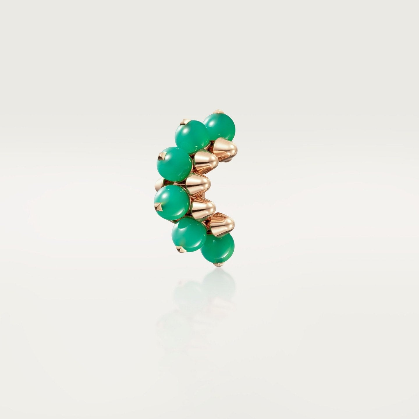Mono boucle d'oreille Clash de Cartier, chrysoprase, modèle extra-large