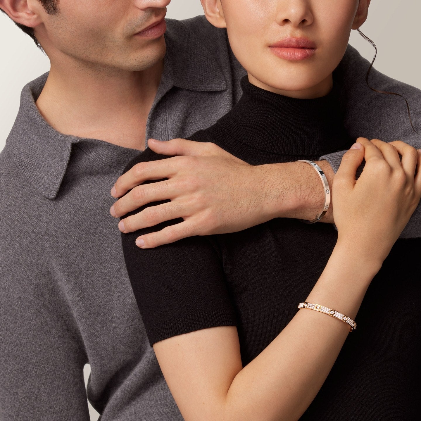 Bracelet LOVE, modèle classique, pavé, 10 diamants