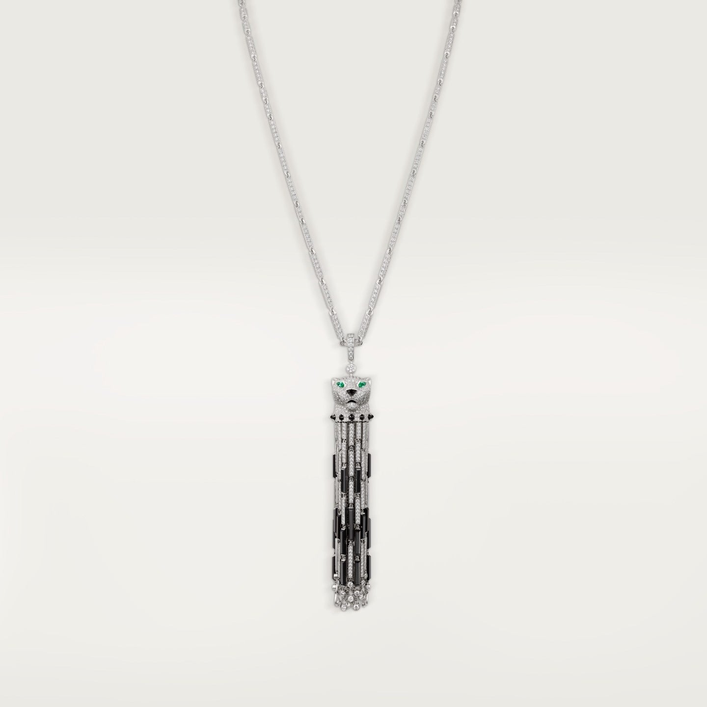 Sautoir Panthère de Cartier, onyx , multiporté, grand modèle, pavé
