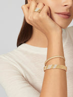 Bague Perlée diamants, 5 rangs